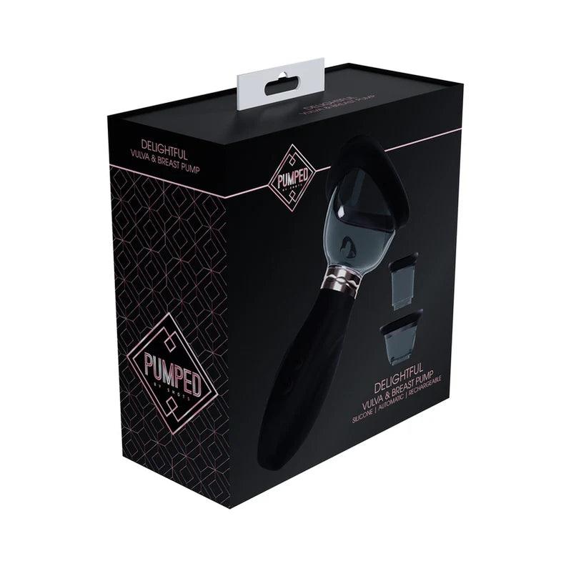 Pumped Delightful Automatic 5 Speed Silicone Rechargeable Vulva Clitoral Nipple and Breast Pump - Buy At Luxury Toy X - Free 3-Day Shipping