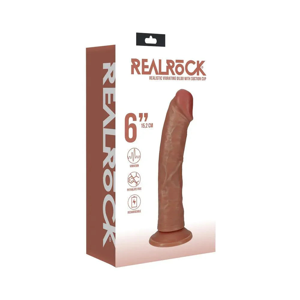 RealRock 6 in. Vibrating Cock Regular Curved - Buy At Luxury Toy X - Free 3-Day Shipping