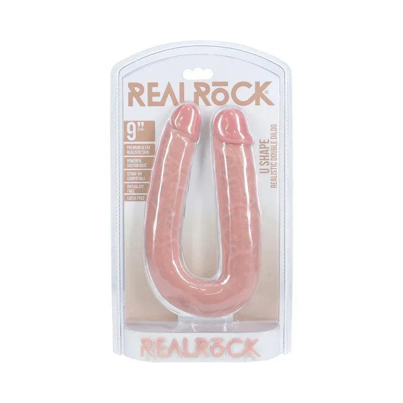 RealRock 9 in. U-Shaped Double Dildo - Buy At Luxury Toy X - Free 3-Day Shipping