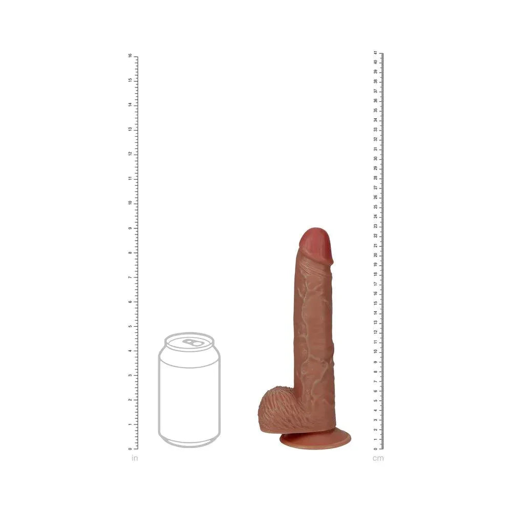 RealRock 9 in. Vibrating Cock with Balls Regular Straight - Buy At Luxury Toy X - Free 3-Day Shipping