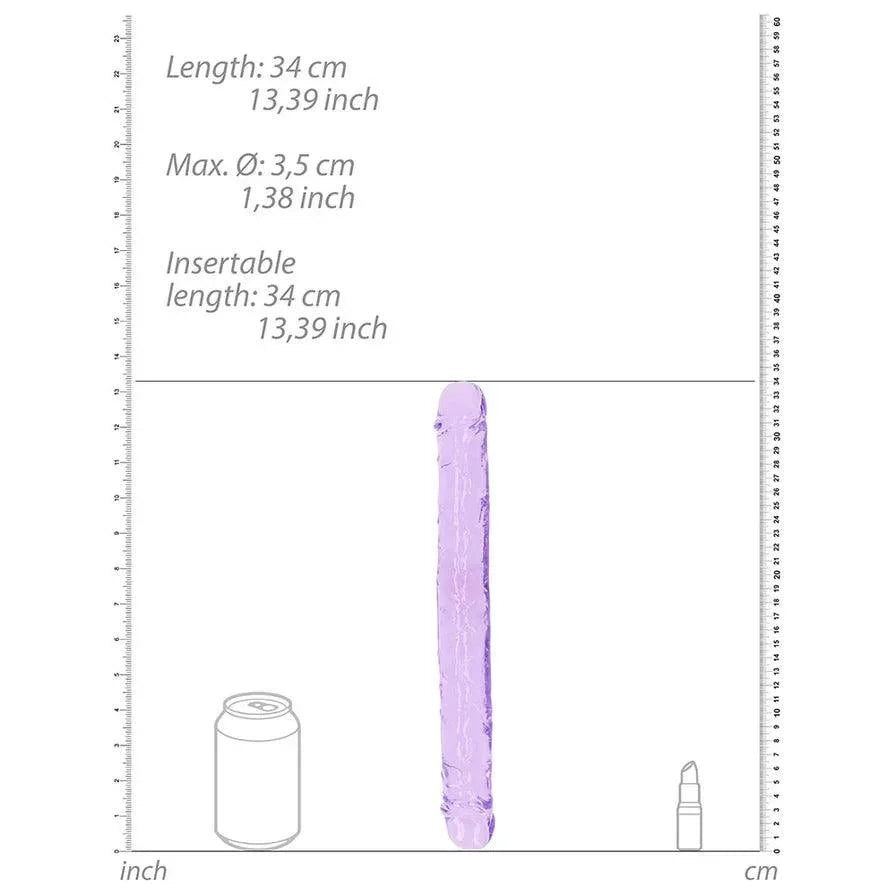RealRock Crystal Clear Double Dong 13 in. Dual-Ended Dildo - Buy At Luxury Toy X - Free 3-Day Shipping