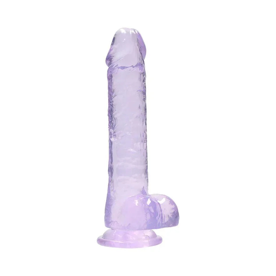 RealRock Crystal Clear Realistic 8 in. Dildo With Balls and Suction Cup - Buy At Luxury Toy X - Free 3-Day Shipping