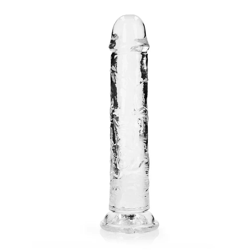 RealRock Crystal Clear Straight No Balls Dildo 9" - Buy At Luxury Toy X - Free 3-Day Shipping