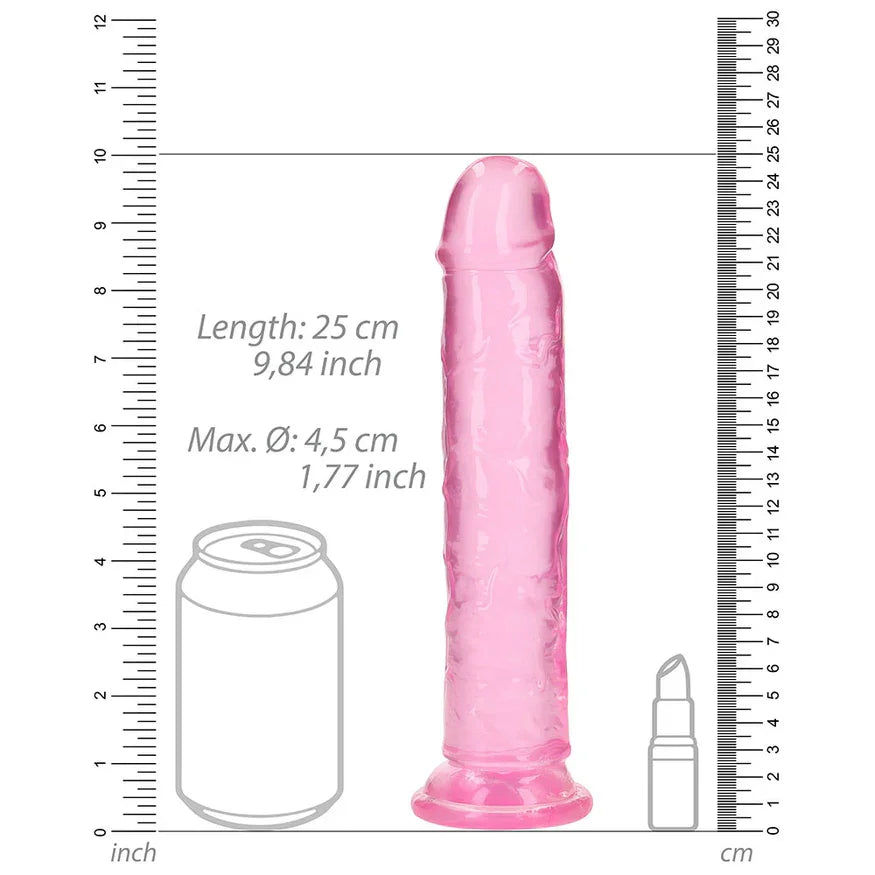 RealRock Crystal Clear Straight No Balls Dildo 9" - Buy At Luxury Toy X - Free 3-Day Shipping