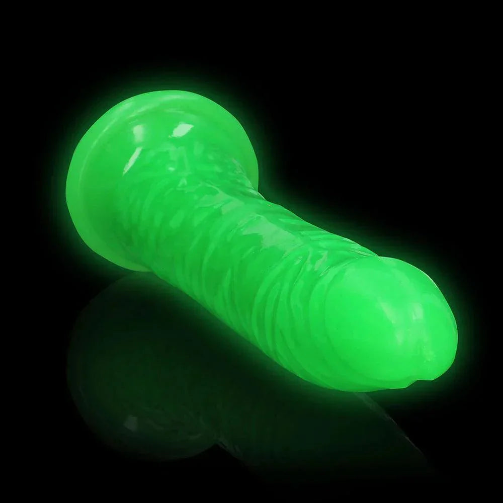 RealRock Glow in the Dark Slim 10 in. Dildo - Buy At Luxury Toy X - Free 3-Day Shipping
