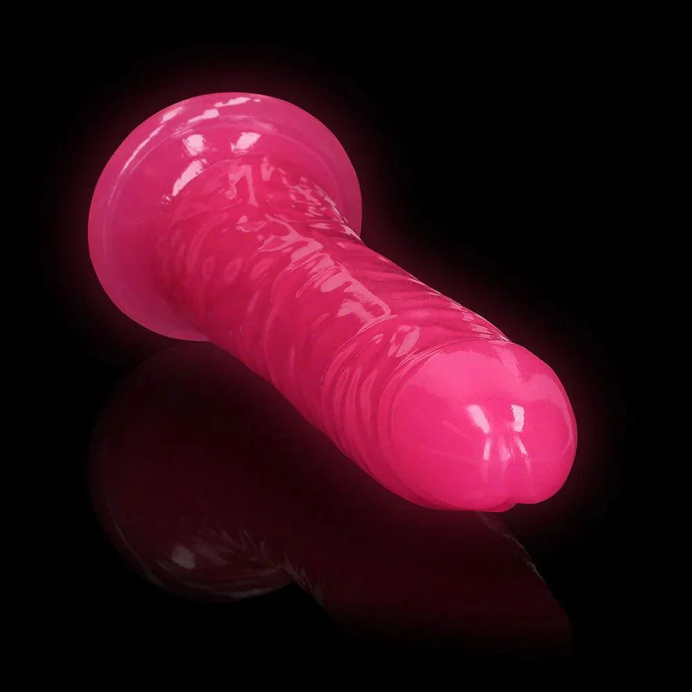 RealRock Glow in the Dark Slim 9 in. Dildo - Buy At Luxury Toy X - Free 3-Day Shipping