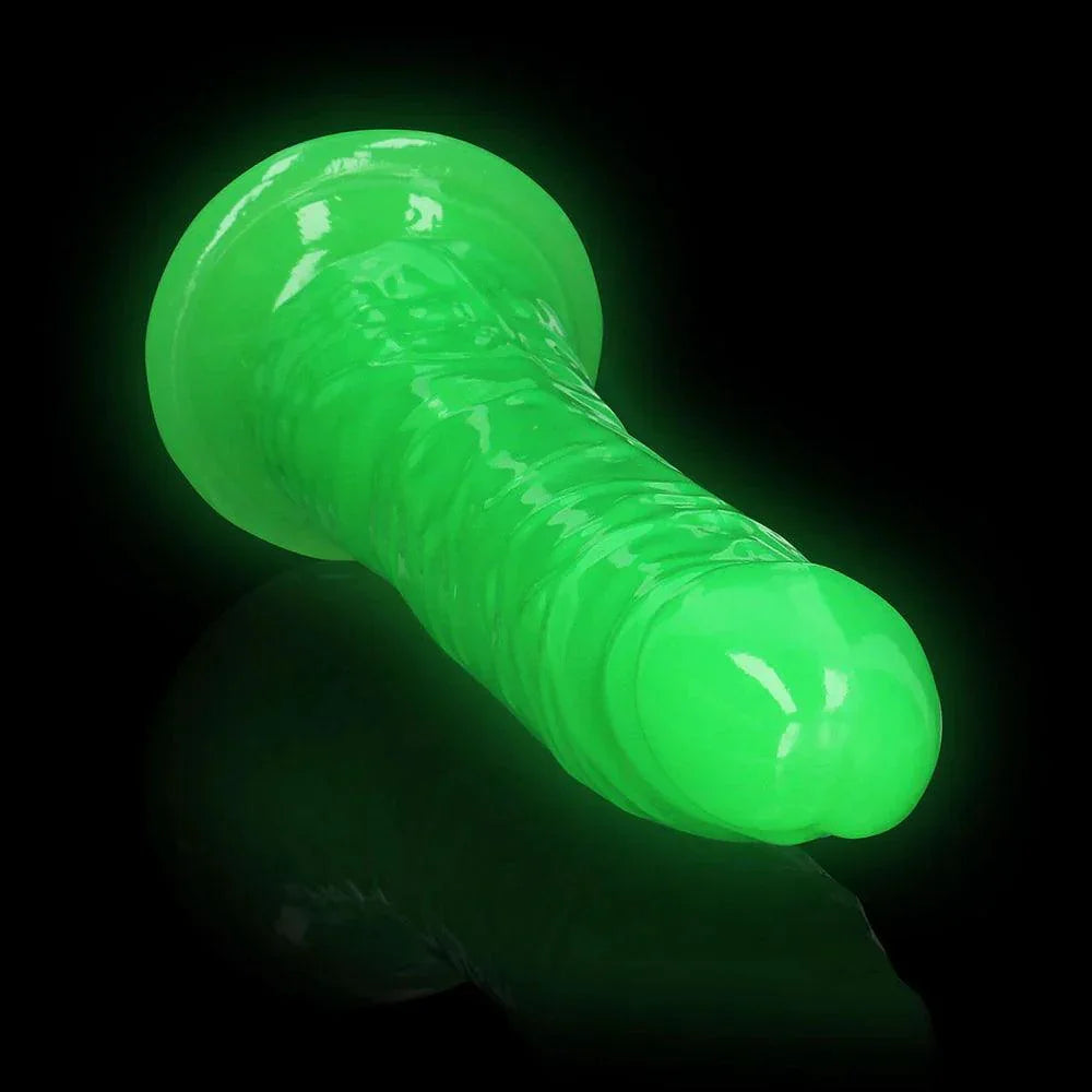 RealRock Glow in the Dark Slim 9 in. Dildo - Buy At Luxury Toy X - Free 3-Day Shipping