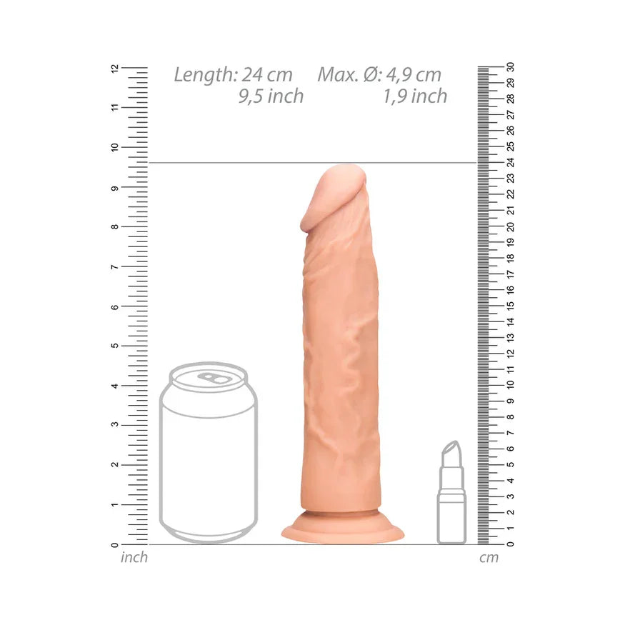 RealRock Realistic 9" Dildo with Suction Cup - Buy At Luxury Toy X - Free 3-Day Shipping