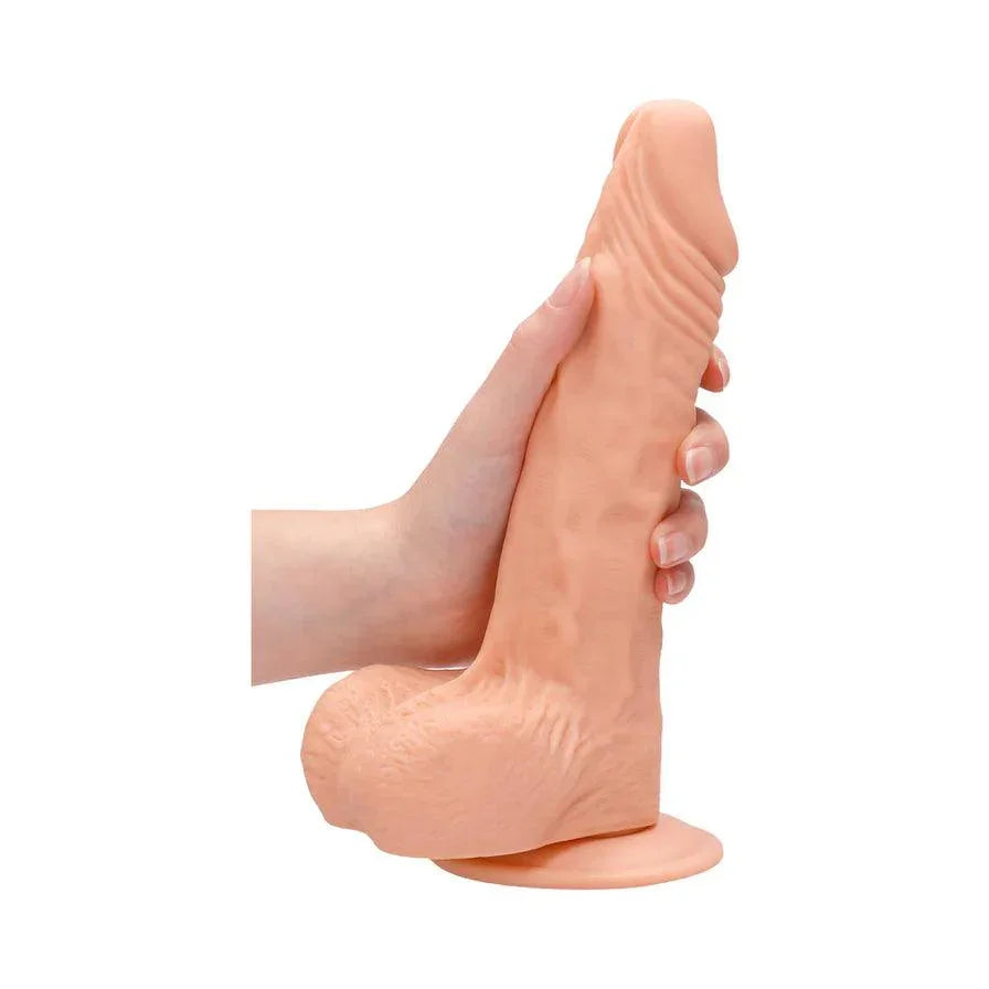 RealRock Realistic 9 in. Dildo With Balls and Suction Cup - Buy At Luxury Toy X - Free 3-Day Shipping