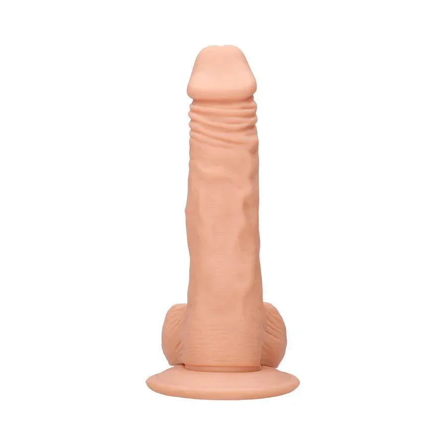 RealRock Realistic 9 in. Dildo With Balls and Suction Cup - Buy At Luxury Toy X - Free 3-Day Shipping