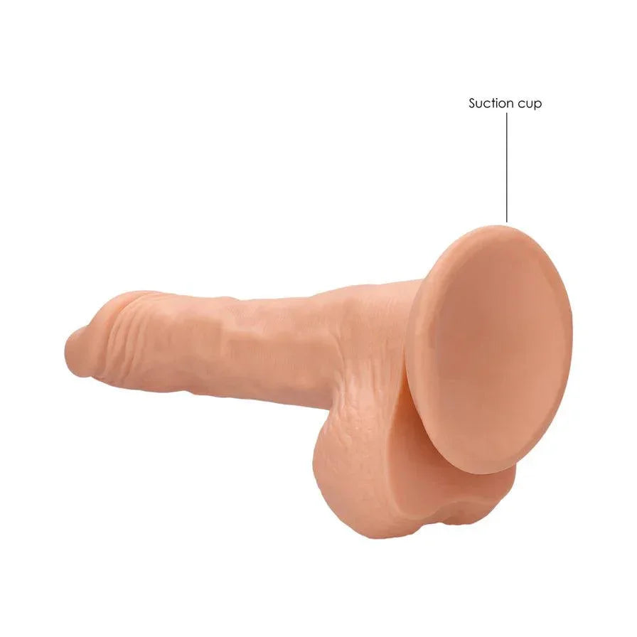 RealRock Realistic 9 in. Dildo With Balls and Suction Cup - Buy At Luxury Toy X - Free 3-Day Shipping