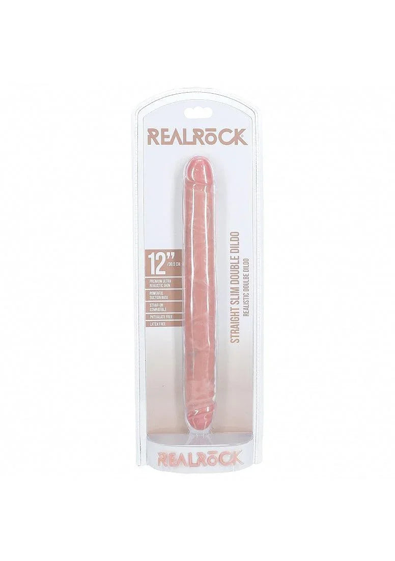 RealRock Realistic Skin Slim Double Ended Dong 12in - Buy At Luxury Toy X - Free 3-Day Shipping