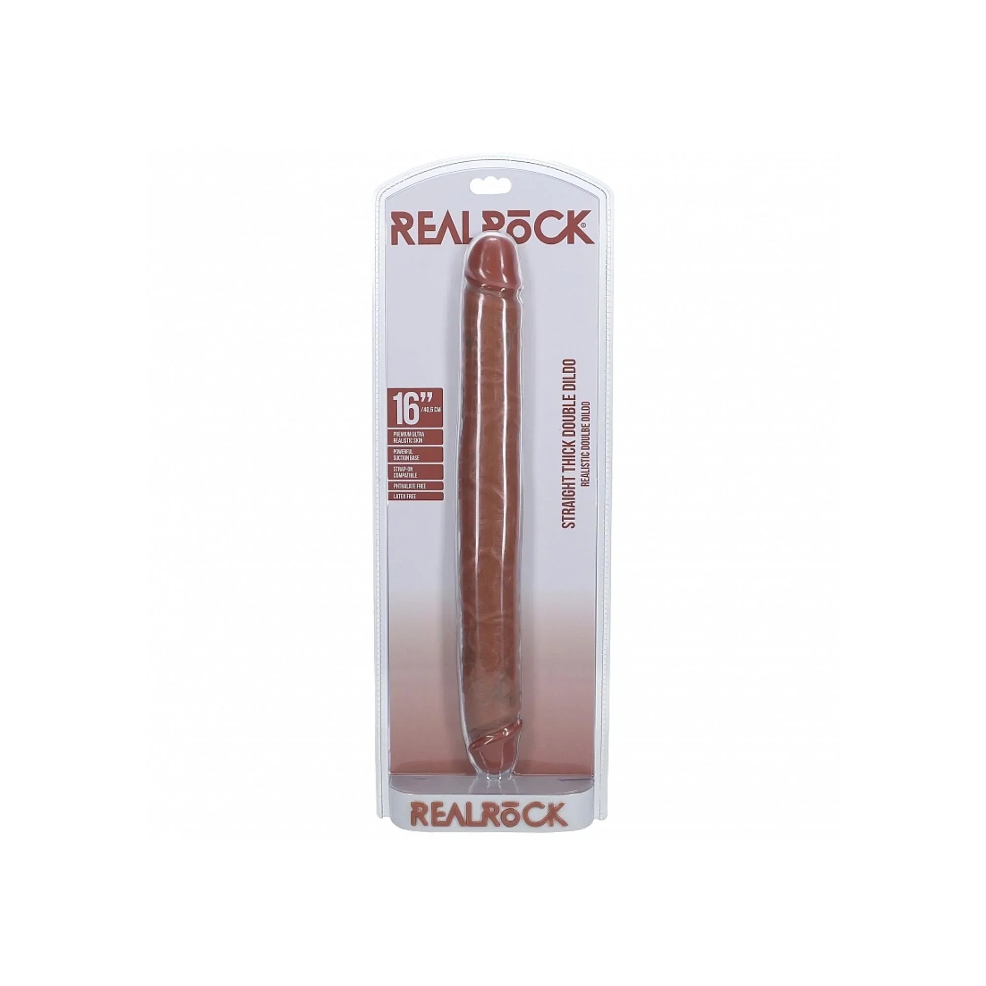 RealRock Realistic Skin Thick Double Ended Dong 16in - Buy At Luxury Toy X - Free 3-Day Shipping