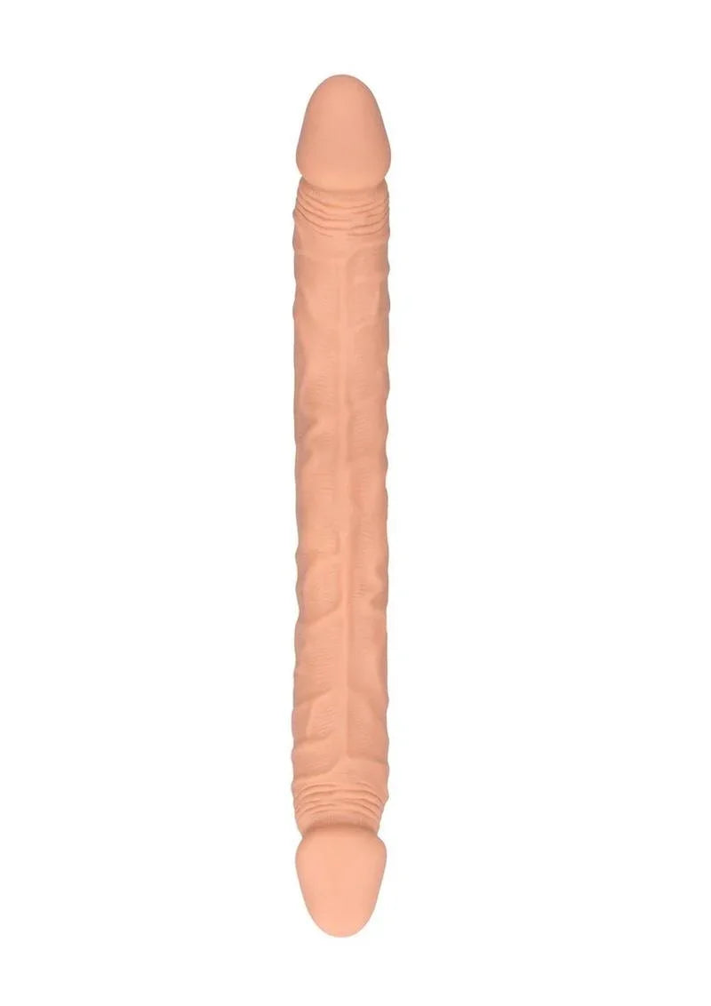 RealRock Skin Realistic Double Dildo 14in - Buy At Luxury Toy X - Free 3-Day Shipping