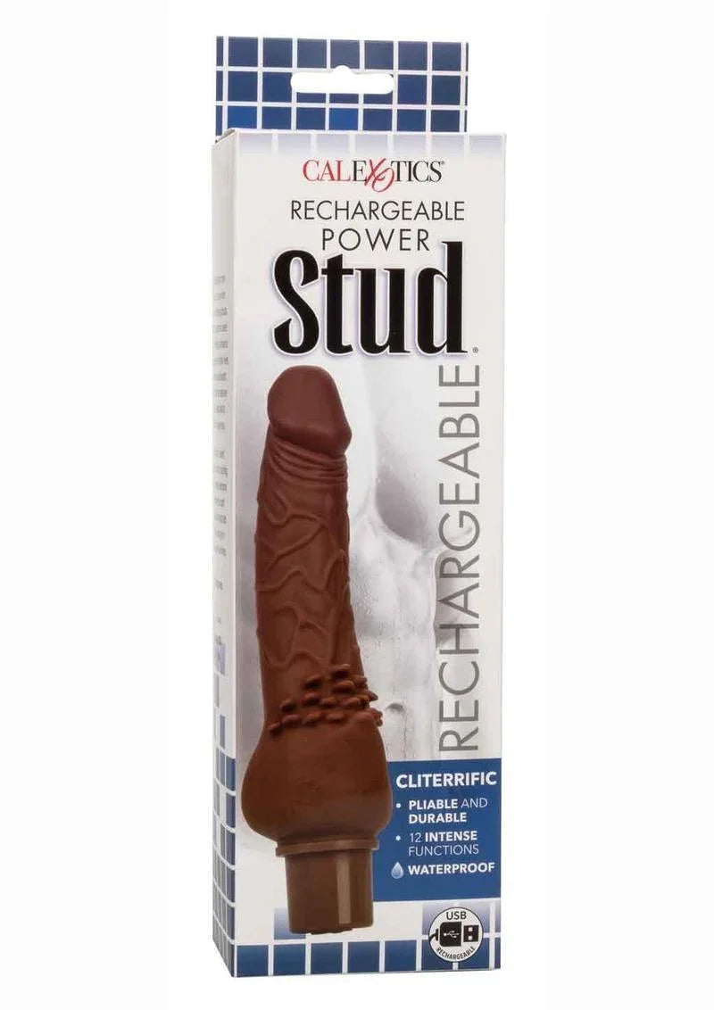 Rechargeable Power Stud Cliterrific Silicone Vibrating Dildo - Buy At Luxury Toy X - Free 3-Day Shipping