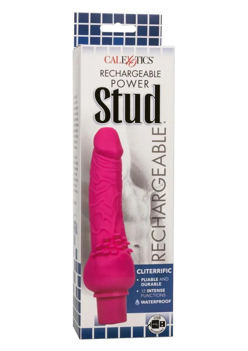 Rechargeable Power Stud Cliterrific Silicone Vibrating Dildo - Buy At Luxury Toy X - Free 3-Day Shipping