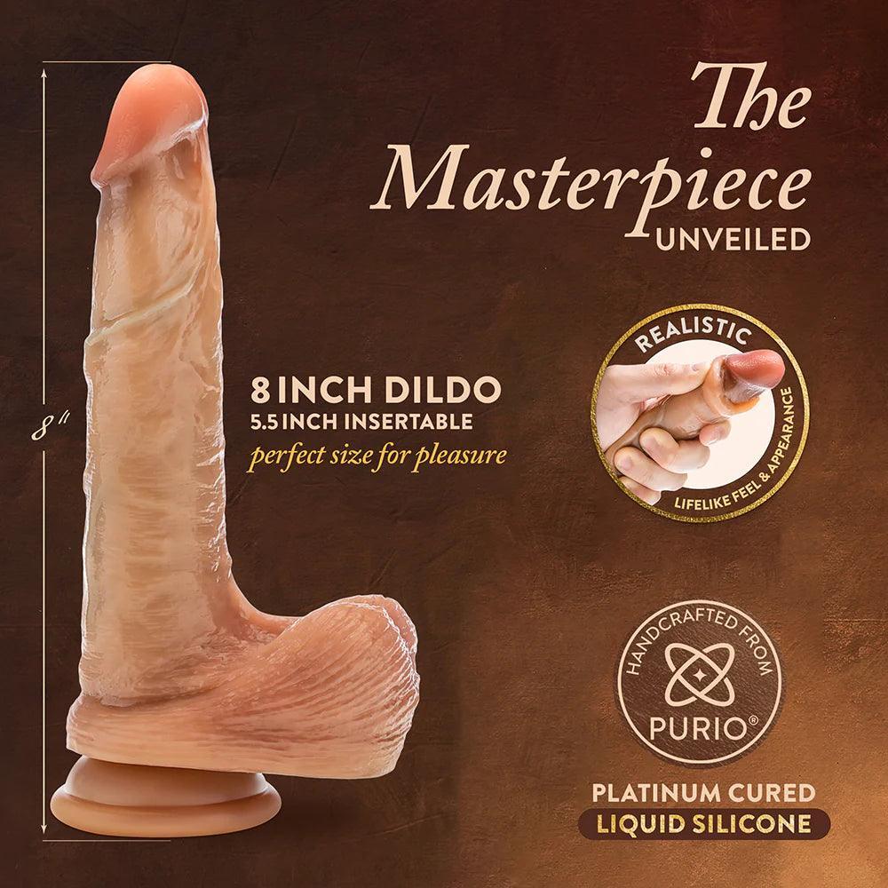 Renaissance DaVinci Sliding Foreskin Dildo with Squeezable Balls 8 in. - Buy At Luxury Toy X - Free 3-Day Shipping