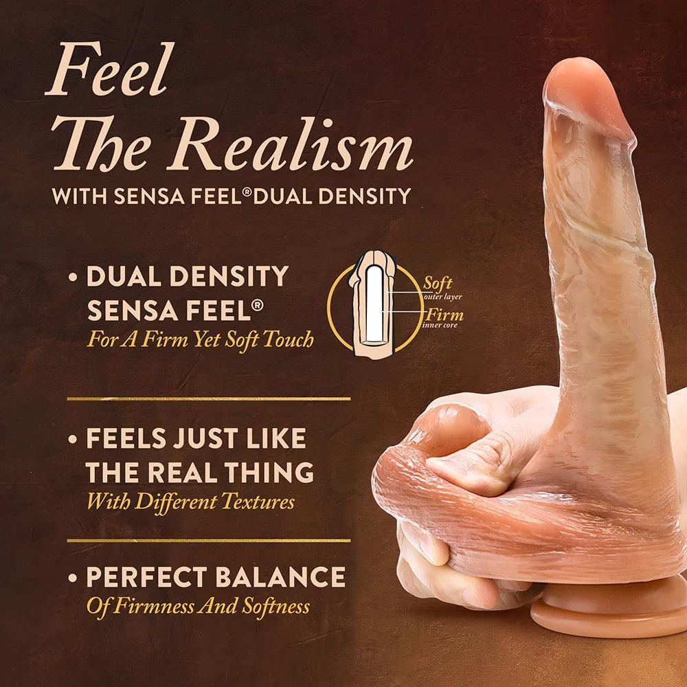 Renaissance DaVinci Sliding Foreskin Dildo with Squeezable Balls 8 in. - Buy At Luxury Toy X - Free 3-Day Shipping