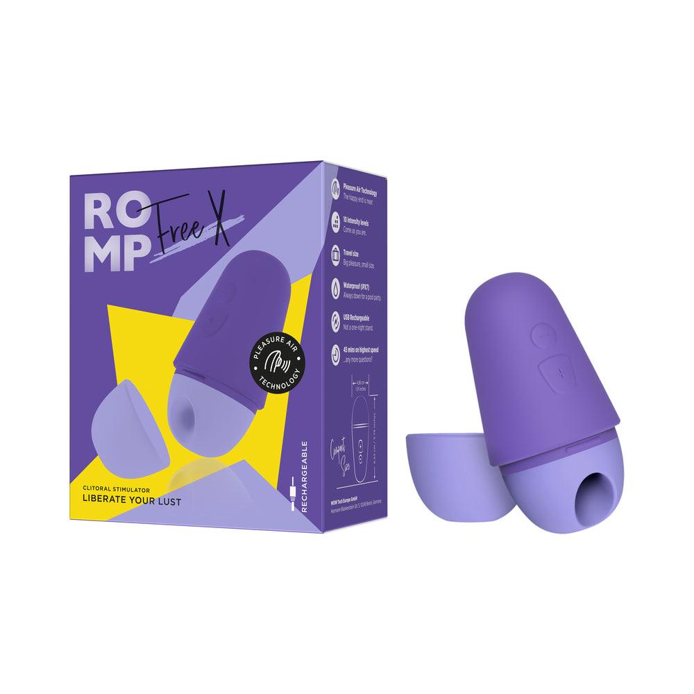 Romp Free X Rechargeable Silicone Clitoral Air Stimulator - Buy At Luxury Toy X - Free 3-Day Shipping