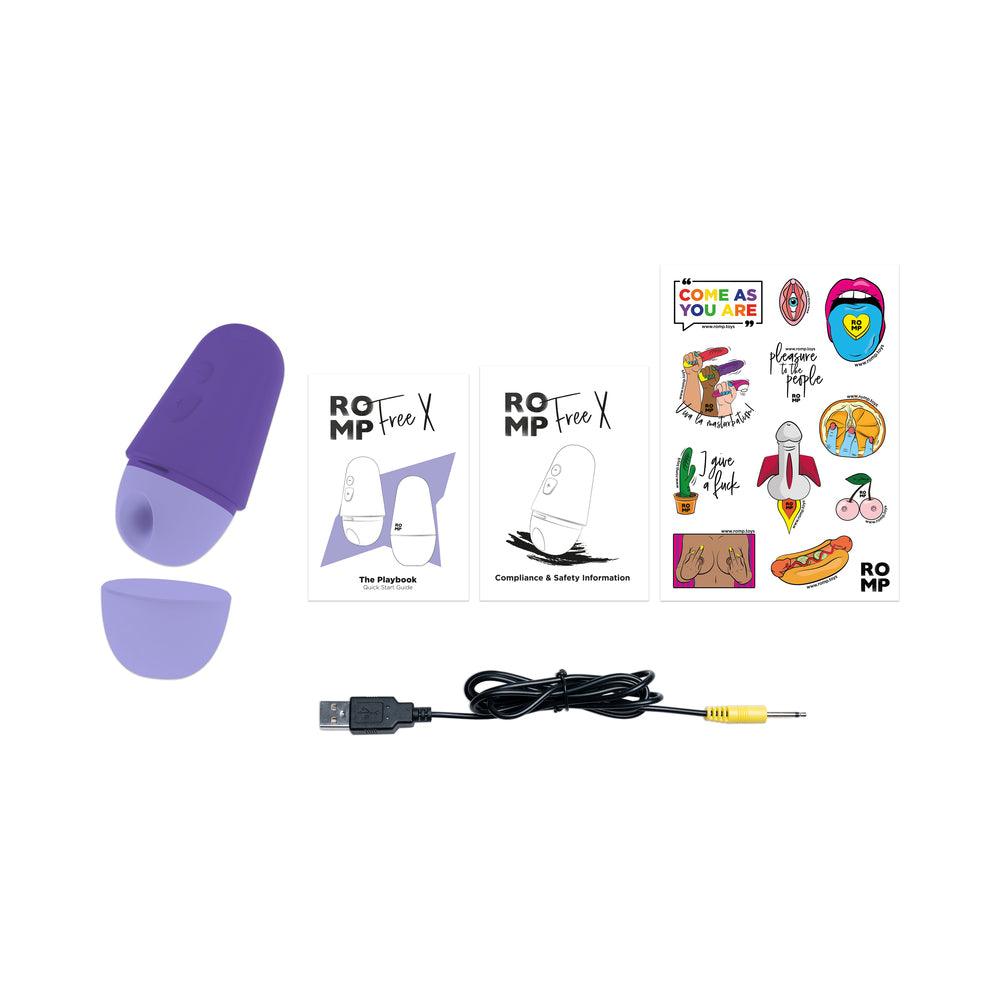 Romp Free X Rechargeable Silicone Clitoral Air Stimulator - Buy At Luxury Toy X - Free 3-Day Shipping