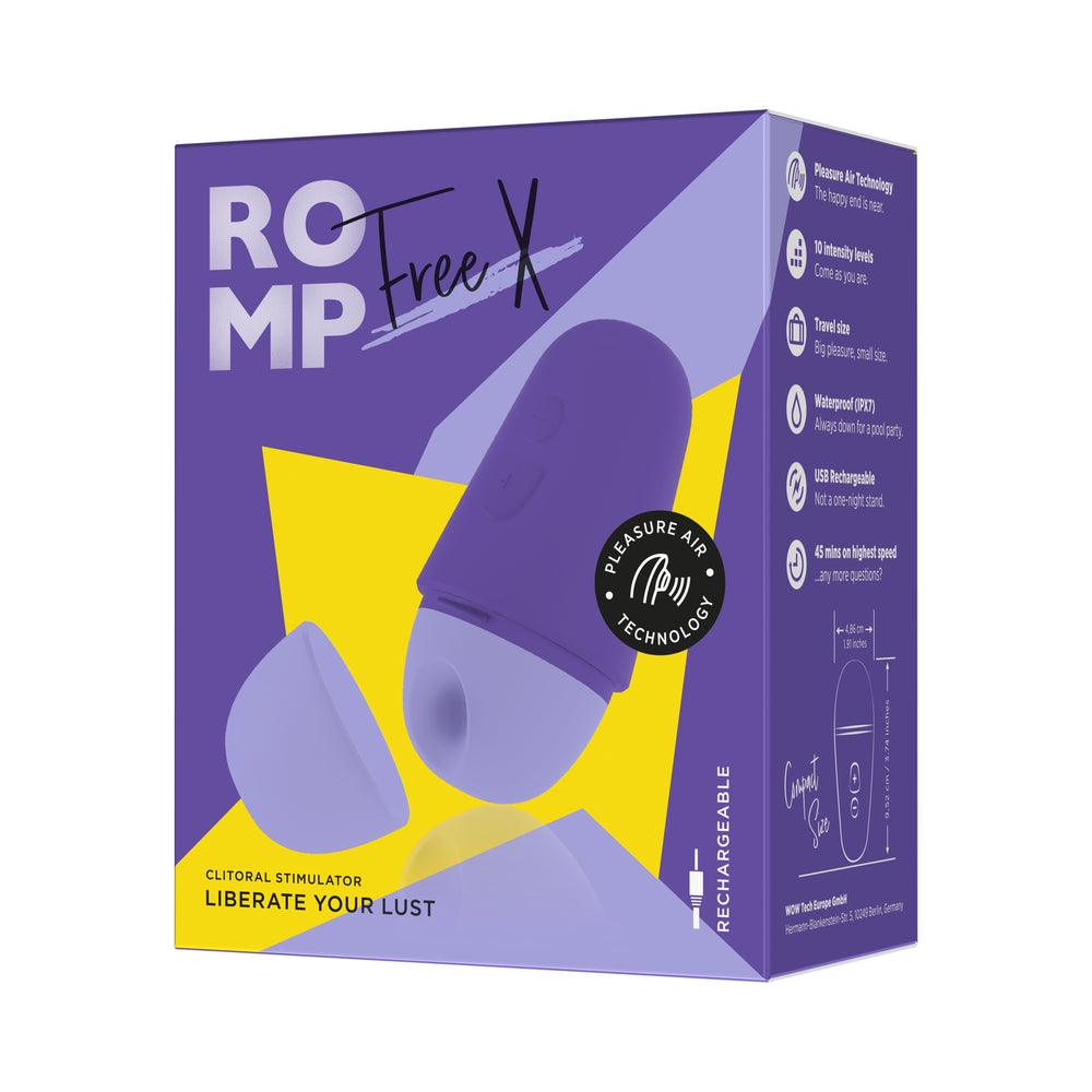 Romp Free X Rechargeable Silicone Clitoral Air Stimulator - Buy At Luxury Toy X - Free 3-Day Shipping