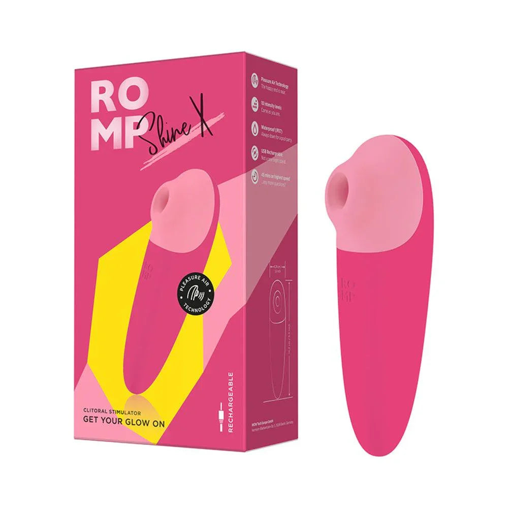 Romp Shine X Rechargeable Silicone Clitoral Air Stimulator - Buy At Luxury Toy X - Free 3-Day Shipping