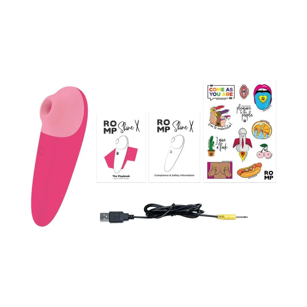 Romp Shine X Rechargeable Silicone Clitoral Air Stimulator - Buy At Luxury Toy X - Free 3-Day Shipping