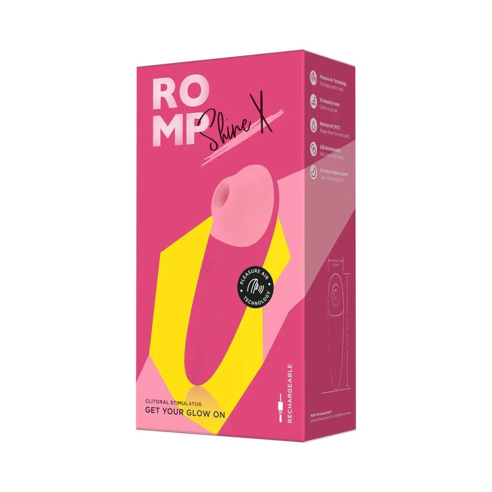Romp Shine X Rechargeable Silicone Clitoral Air Stimulator - Buy At Luxury Toy X - Free 3-Day Shipping