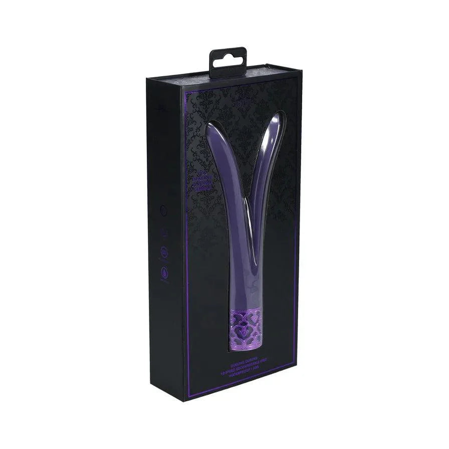 Royal Gems Dueling Queens Silicone Rechargeable Vibrator - Buy At Luxury Toy X - Free 3-Day Shipping