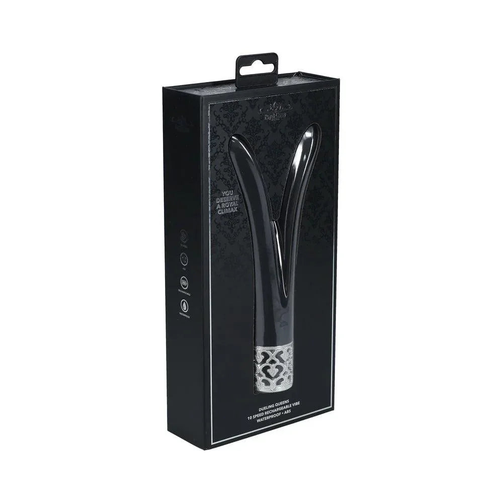 Royal Gems Dueling Queens Silicone Rechargeable Vibrator - Buy At Luxury Toy X - Free 3-Day Shipping
