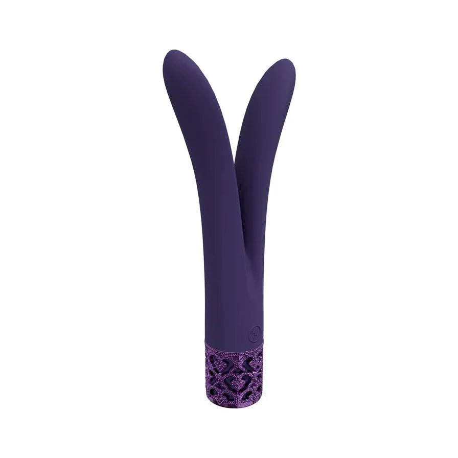 Royal Gems Dueling Queens Silicone Rechargeable Vibrator - Buy At Luxury Toy X - Free 3-Day Shipping