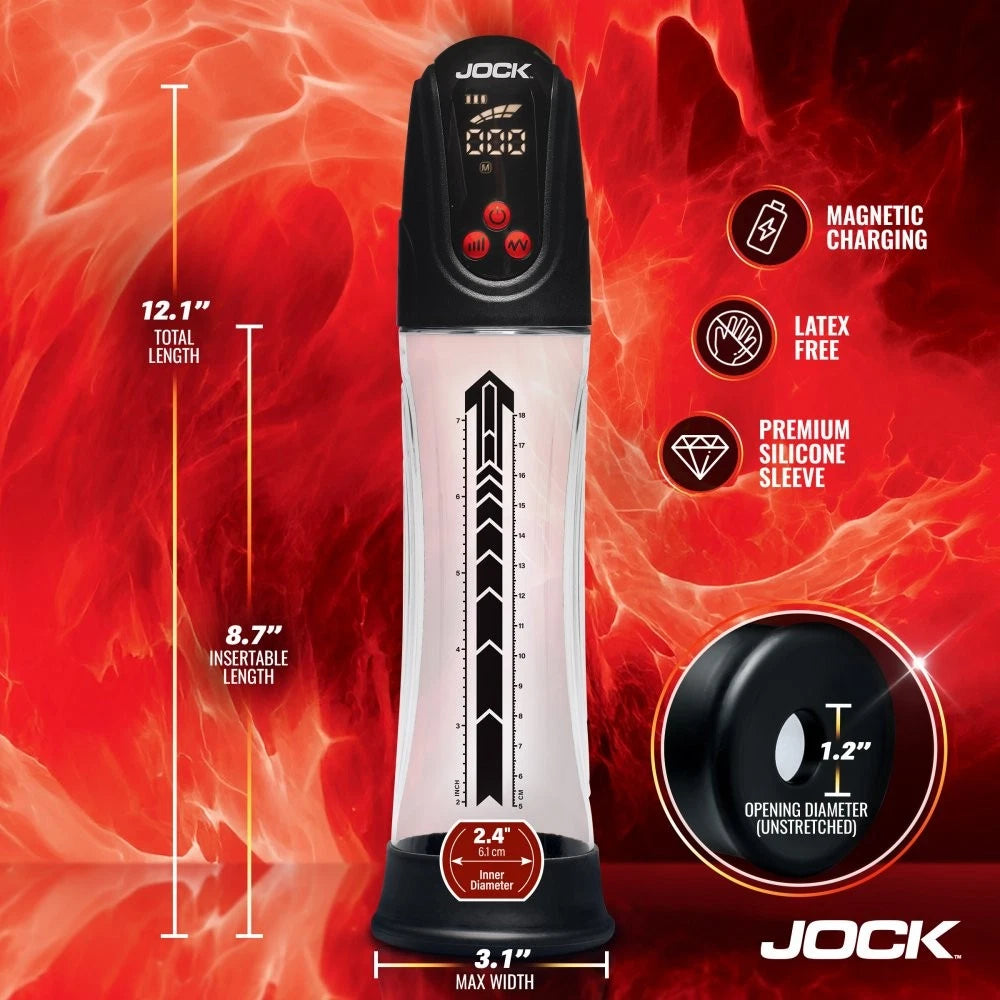 Jock Power Up Digital Automatic Waterproof Rechargeable Penis Pump