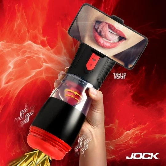 JOCK Blow Job Sucking, Licking & Vibrating Rechargeable Masturbator