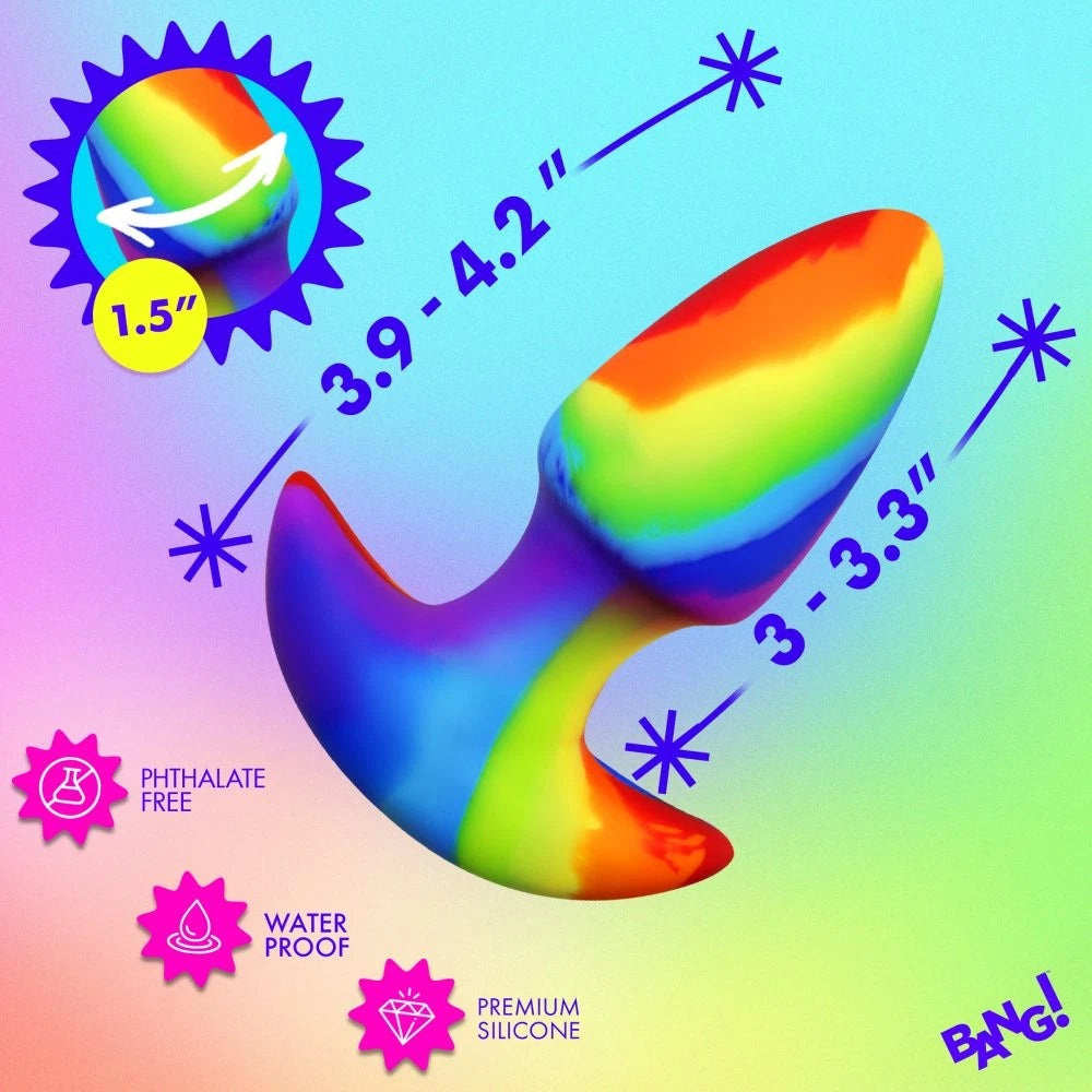 Bang Thrusting & Vibrating Silicone Butt Plug – Rechargeable Remote Control