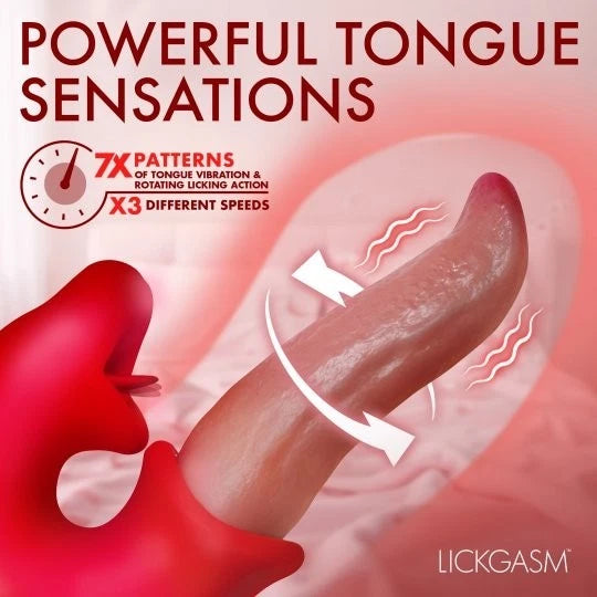 Lickgasm Lusty Licker Rechargeable Silicone Tongue & Clitoral Vibrator