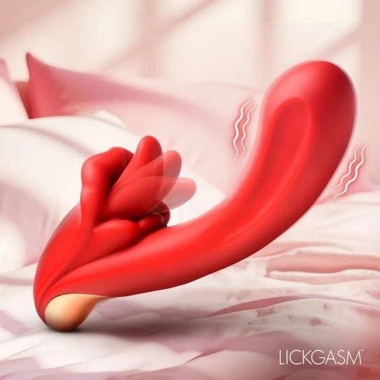 Lickgasm Lusty Licker Rechargeable Silicone Vibrator with Licking Tongue