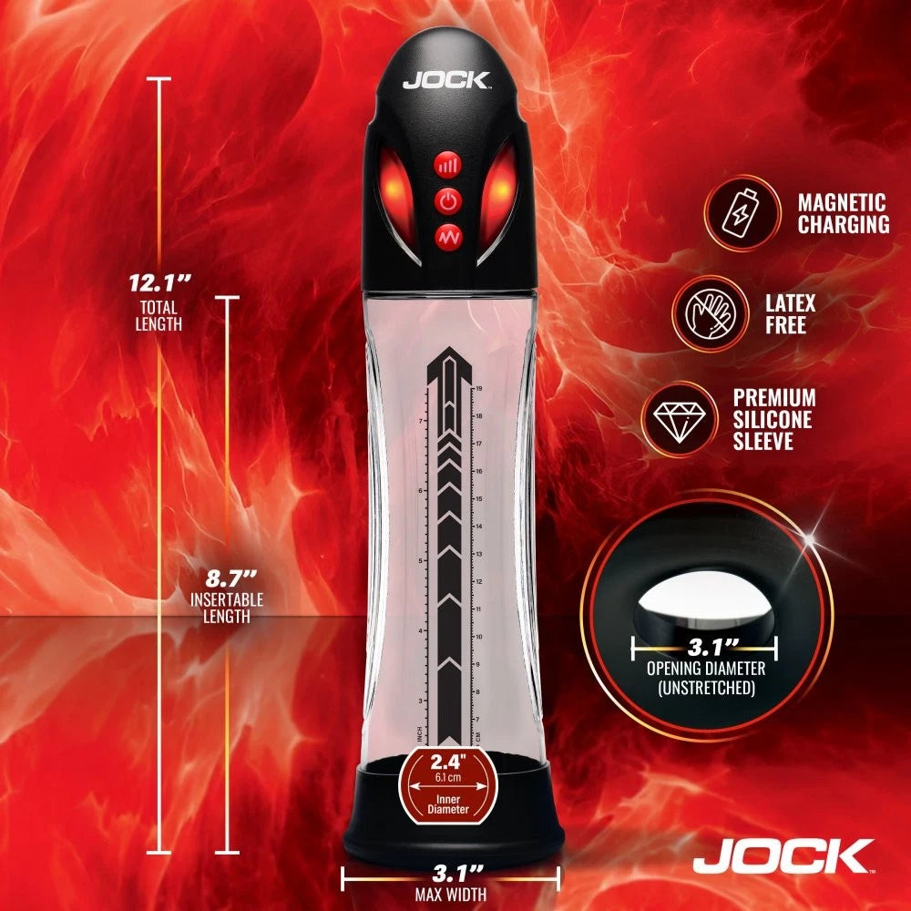 Jock Power Up Automatic Waterproof Rechargeable Penis Pump