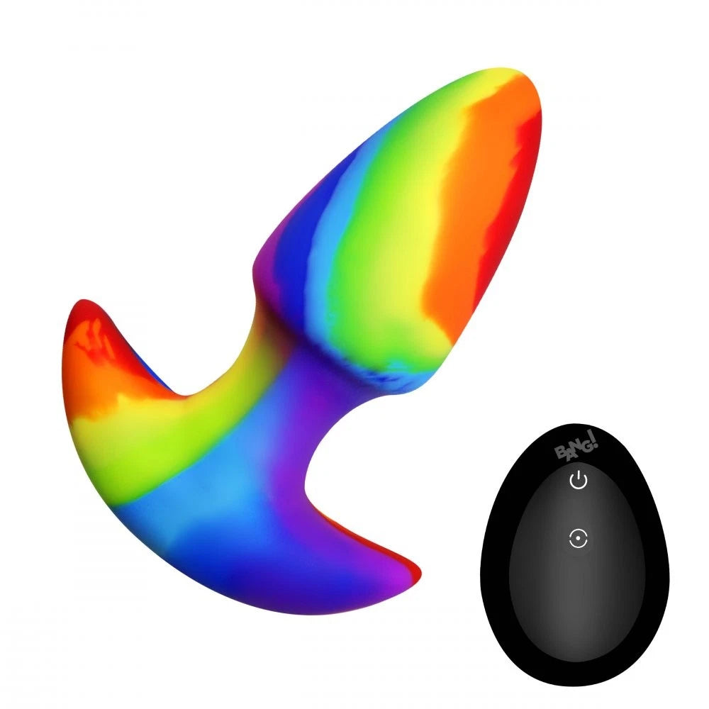 Bang Thrusting & Vibrating Silicone Butt Plug – Rechargeable Remote Control