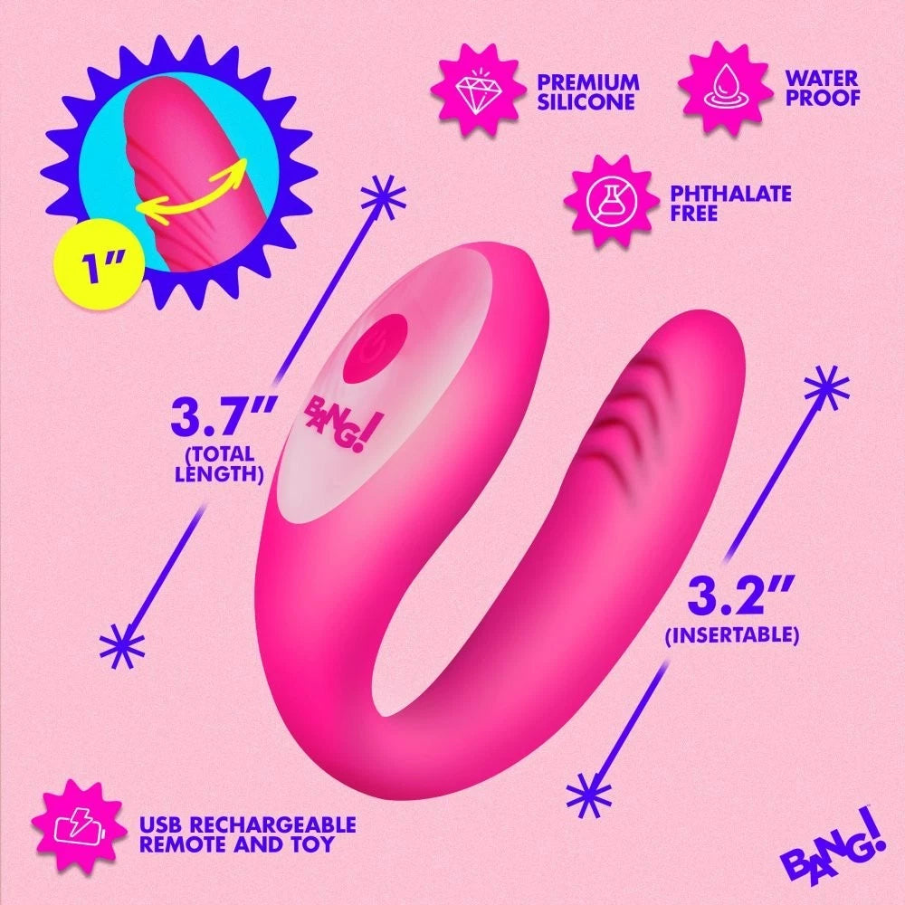 Bang Gyrating G-Spot Vibrator with Remote – Dual Stimulation Silicone Toy