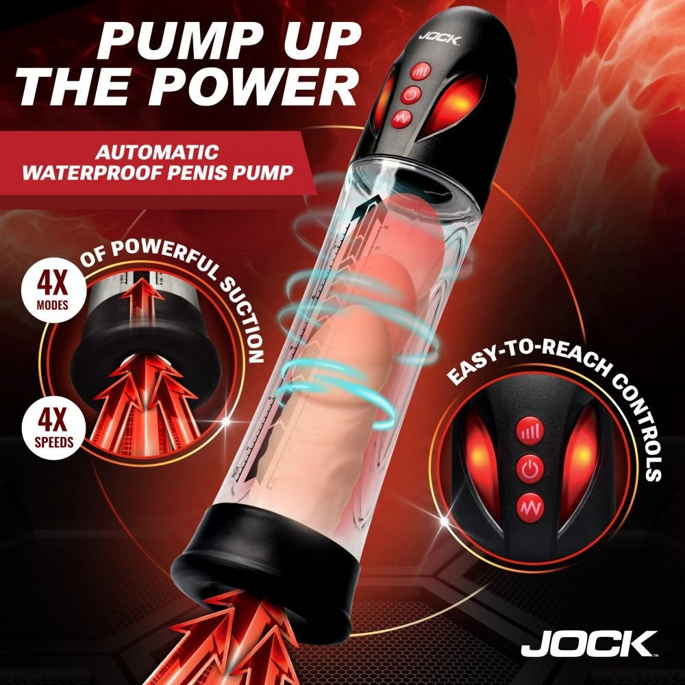 Jock Power Up Automatic Waterproof Rechargeable Penis Pump