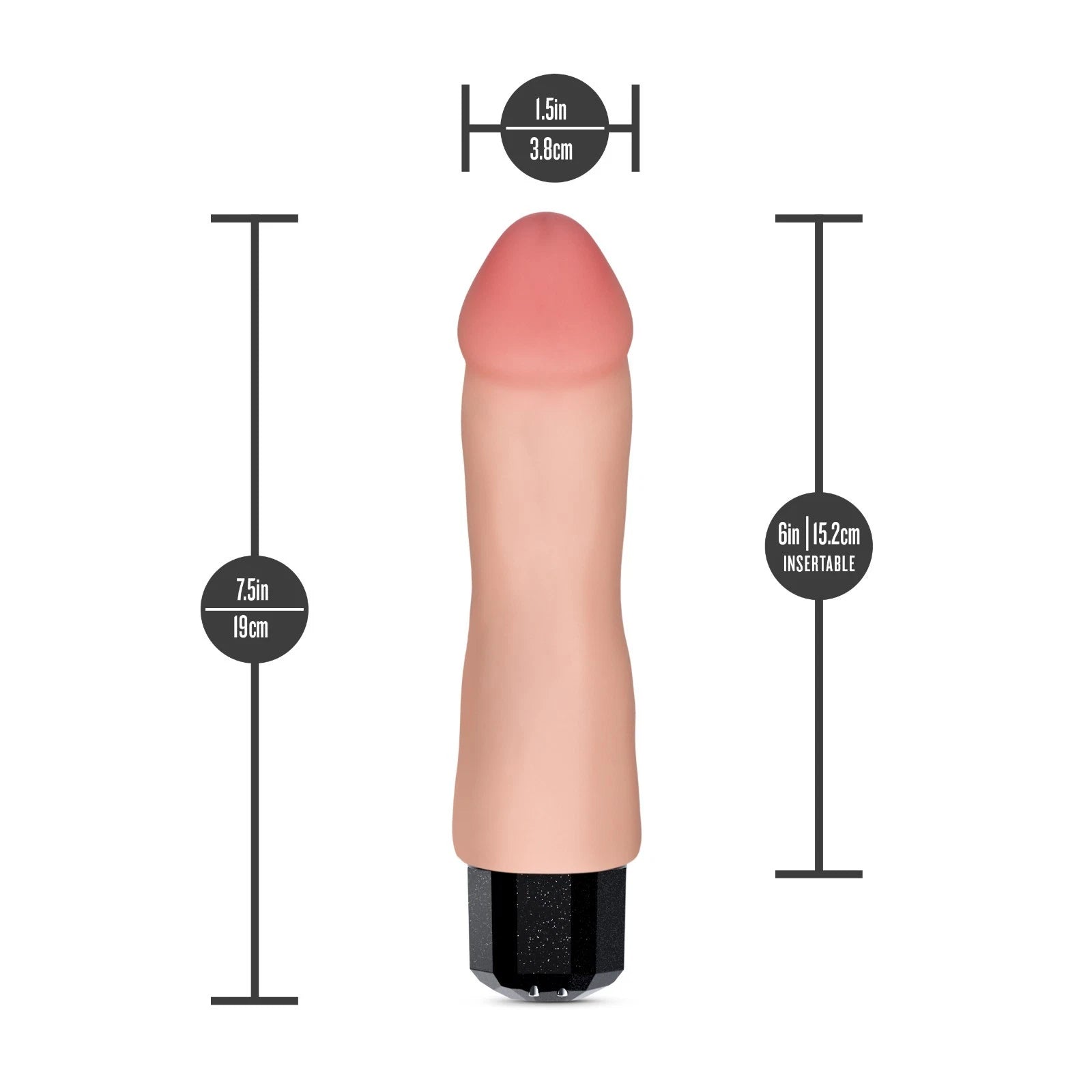Dr. Skin Dr. Avery Vibrating Silicone Dildo 7.5” – Rechargeable Flexible Wand