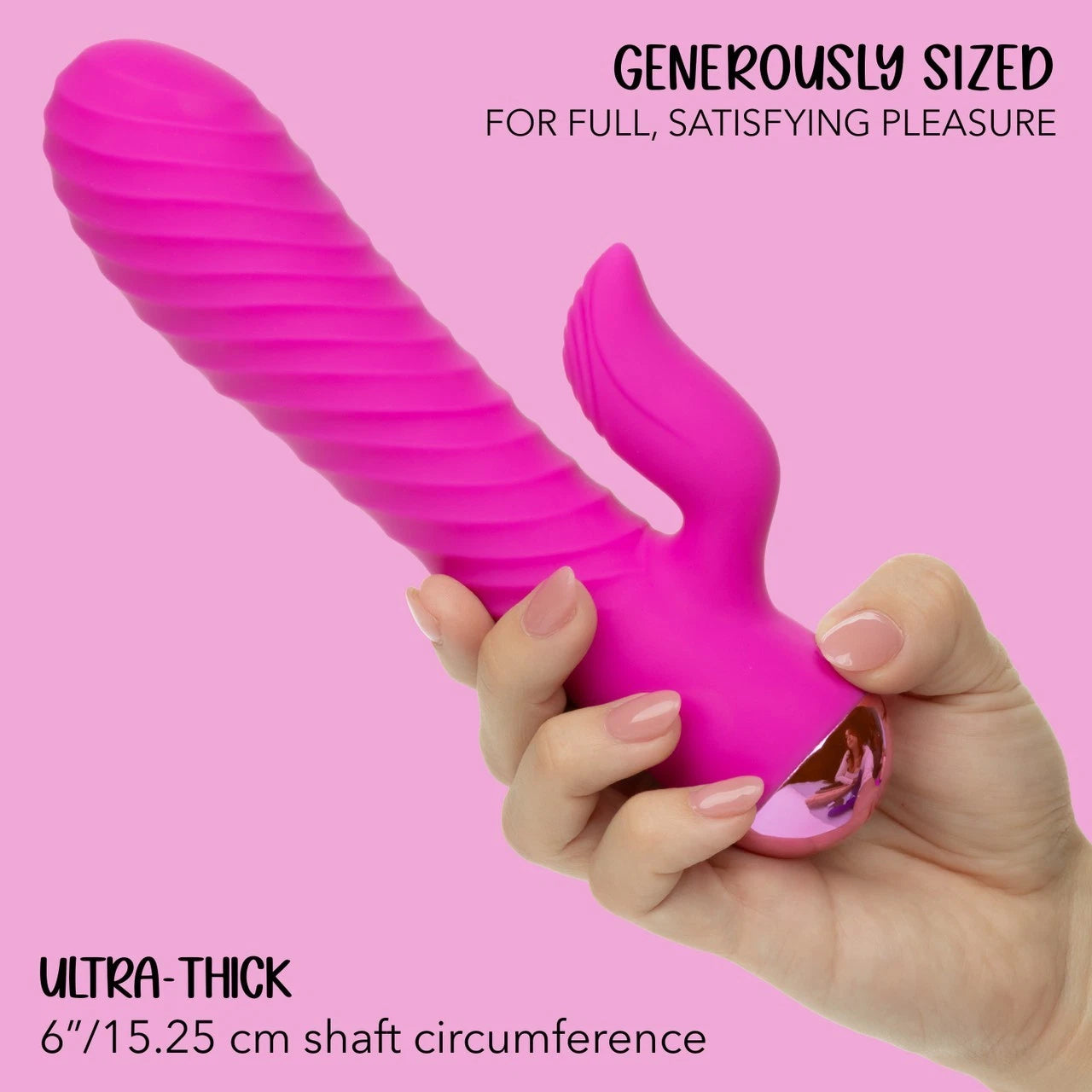 Extra Thicc Chubby Gyrating Tickler – Rechargeable Silicone Dual Motor Vibrator