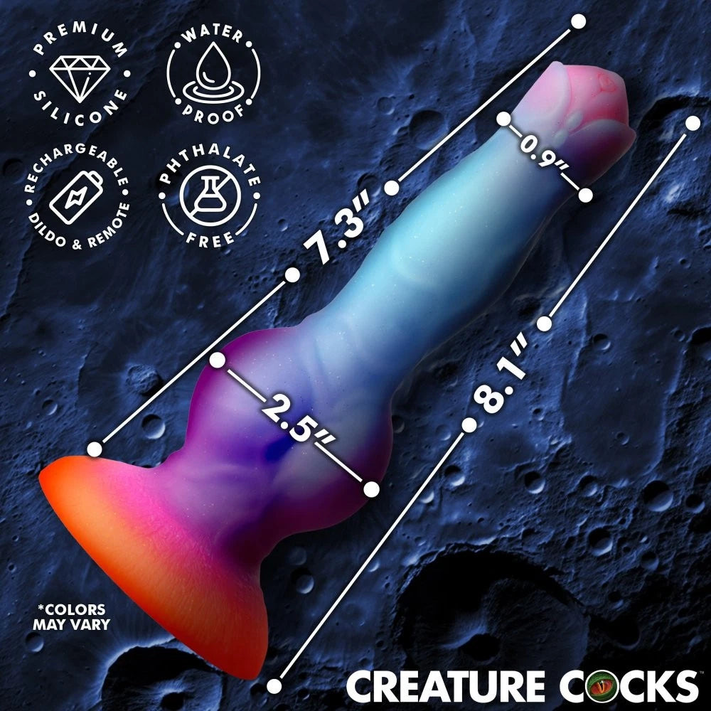Creature Cocks Astro Cock Vibrating Glow-in-the-Dark Silicone Dildo