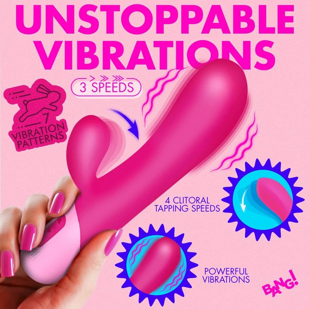 Bang! Clit Tapping Rechargeable Silicone Rabbit Vibrator