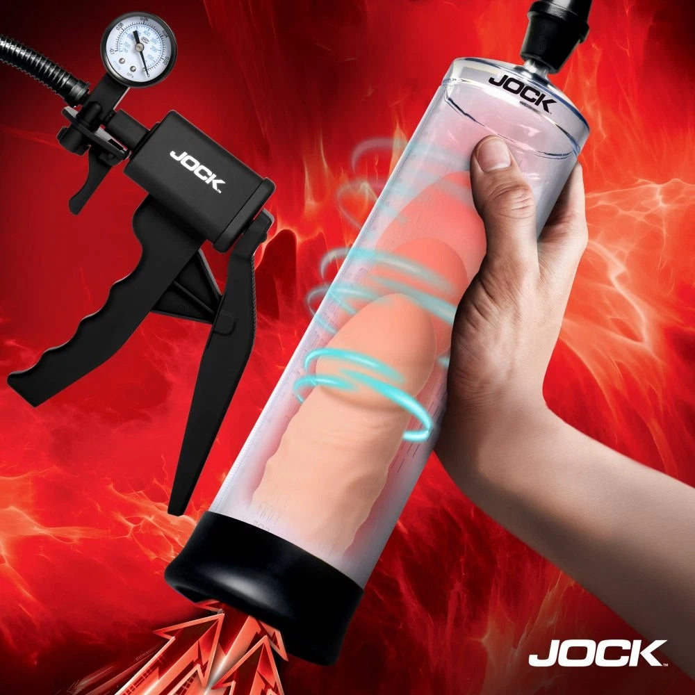 Jock Pump Up Penis Pump with Gauge & Trigger Handle