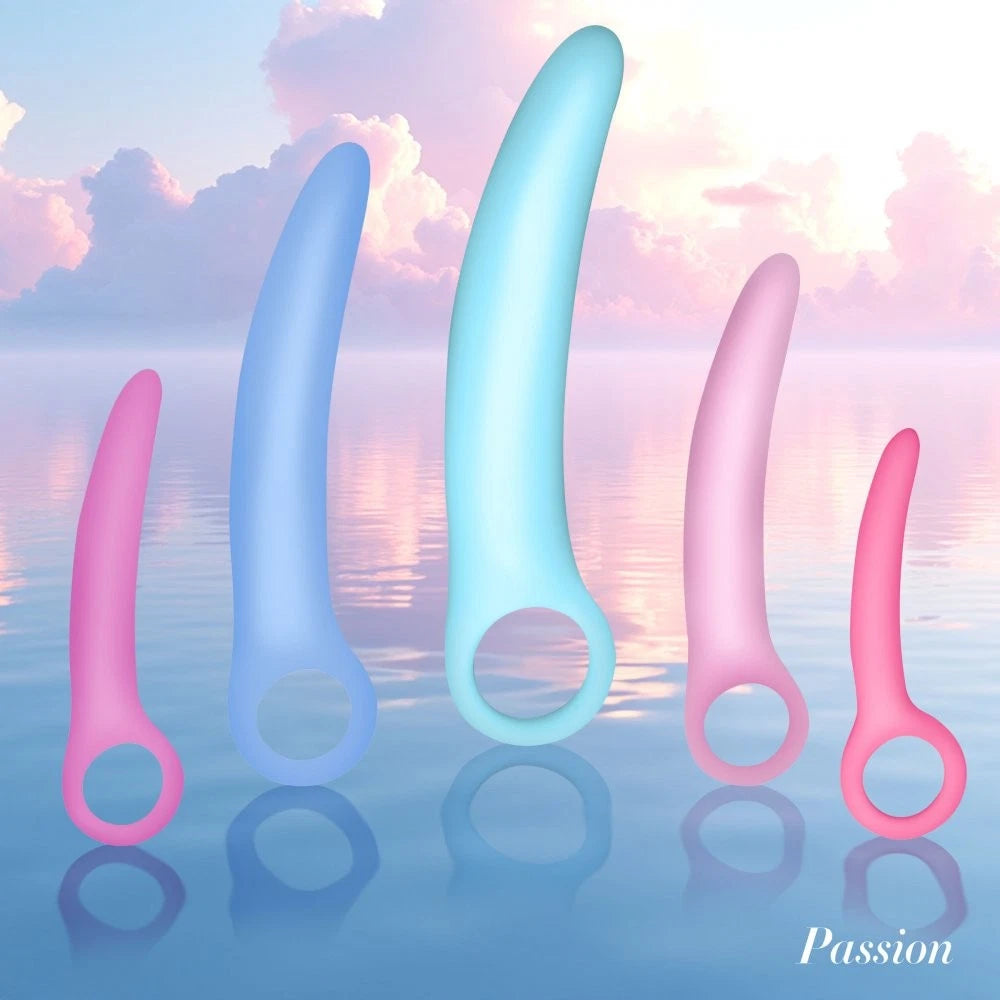 Passion Silicone Kegel Exerciser Set – 5 Piece Graduated Pelvic Floor Trainer