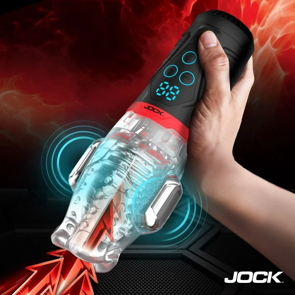 Jock Power Suck Sucking & Vibrating Rechargeable Masturbator with Remote
