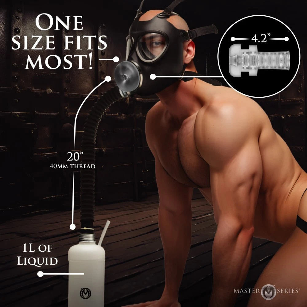 Master Series Overload Stroker Gas Mask Kit with Aroma Bottle