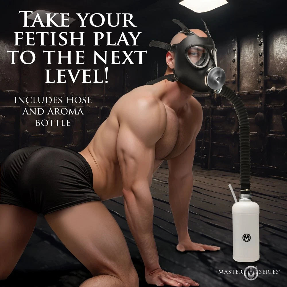 Master Series Overload Stroker Gas Mask Kit with Aroma Bottle