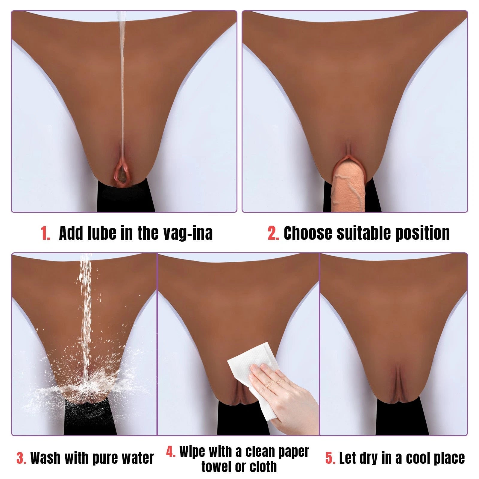 Master Series Pussy Strap Silicone Vagina Jockstrap